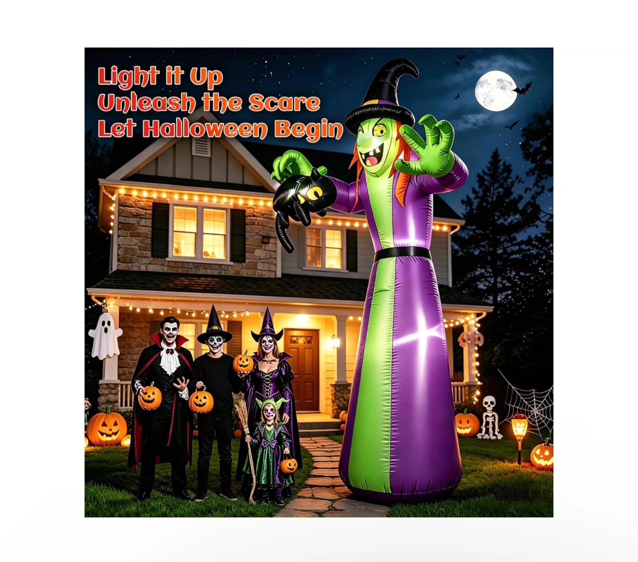 Brand new 12 FT Giant Halloween Inflatables Witch Outdoor - photo 3