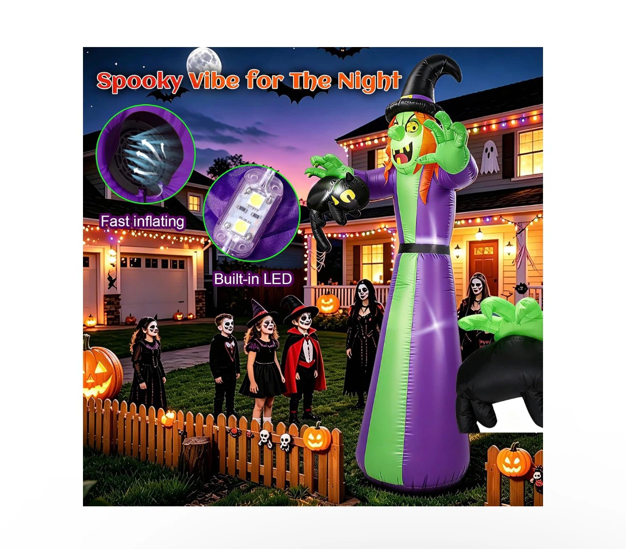 Brand new 12 FT Giant Halloween Inflatables Witch Outdoor - photo 4