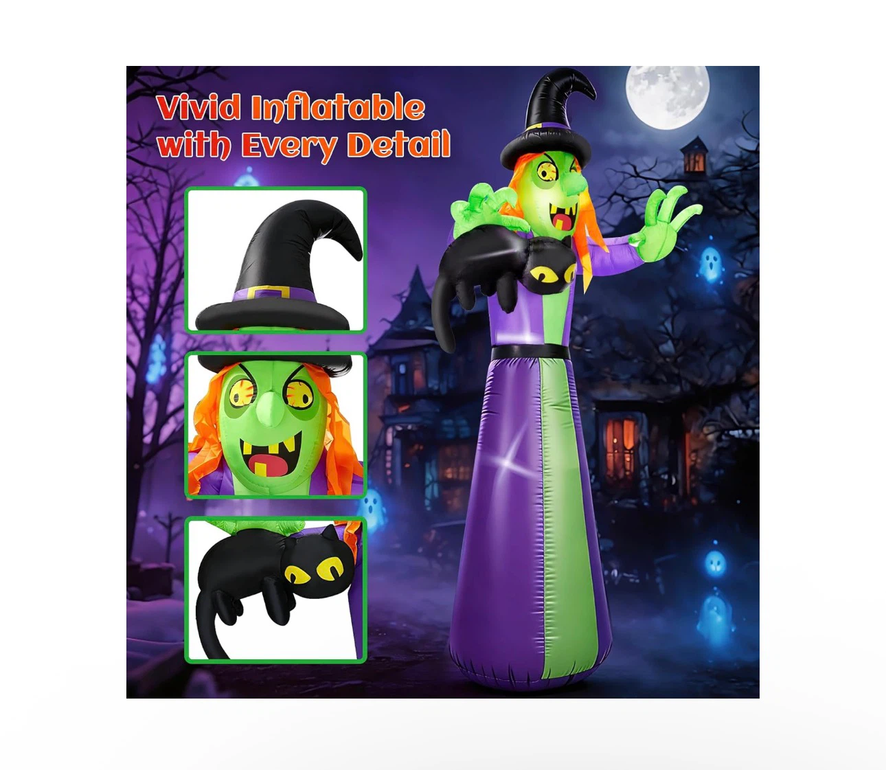 Brand new 12 FT Giant Halloween Inflatables Witch Outdoor - photo 5