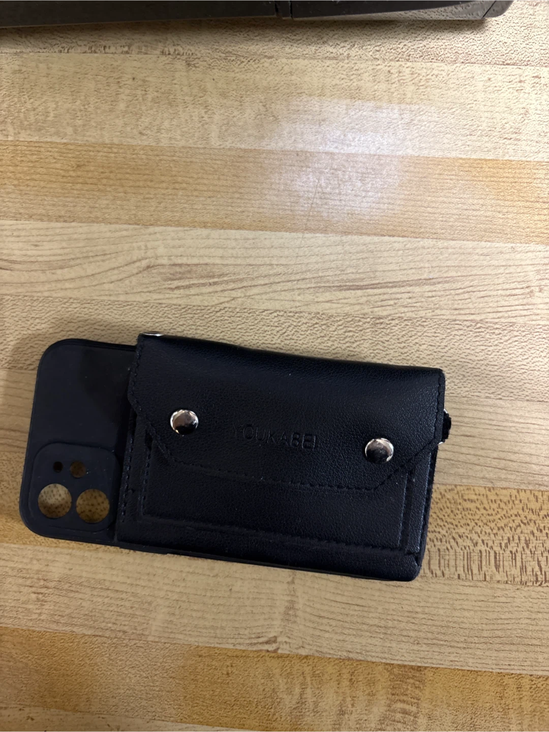 YOUKABE Black Phone Case with Wallet 🏈