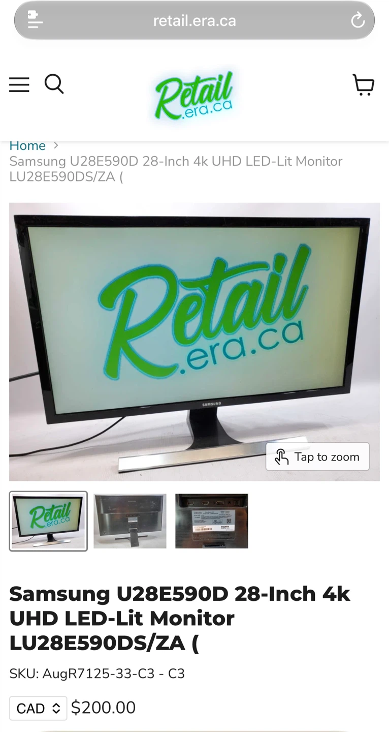 (OBO) Moving Sale - Samsung 4K UHD Monitor - 28 inch U28E590D
