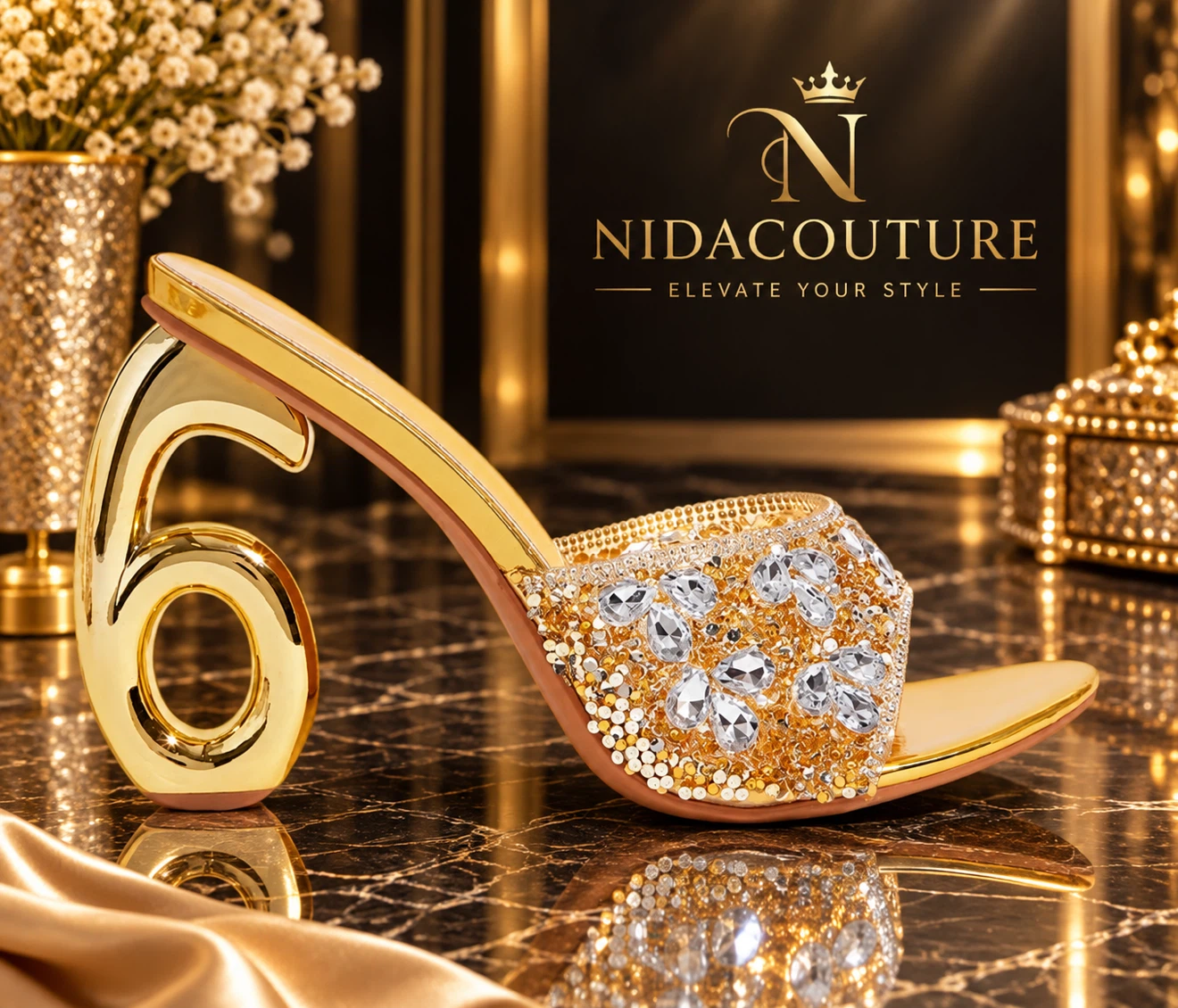 Golden heels size 9.5