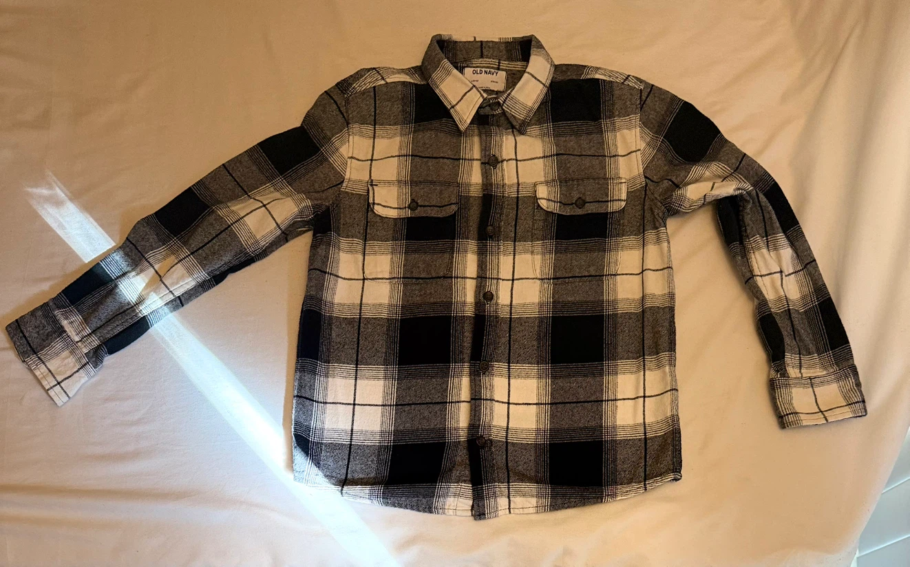 Old Navy Kids Plaid Flannel Shirt long sleeve - photo 3