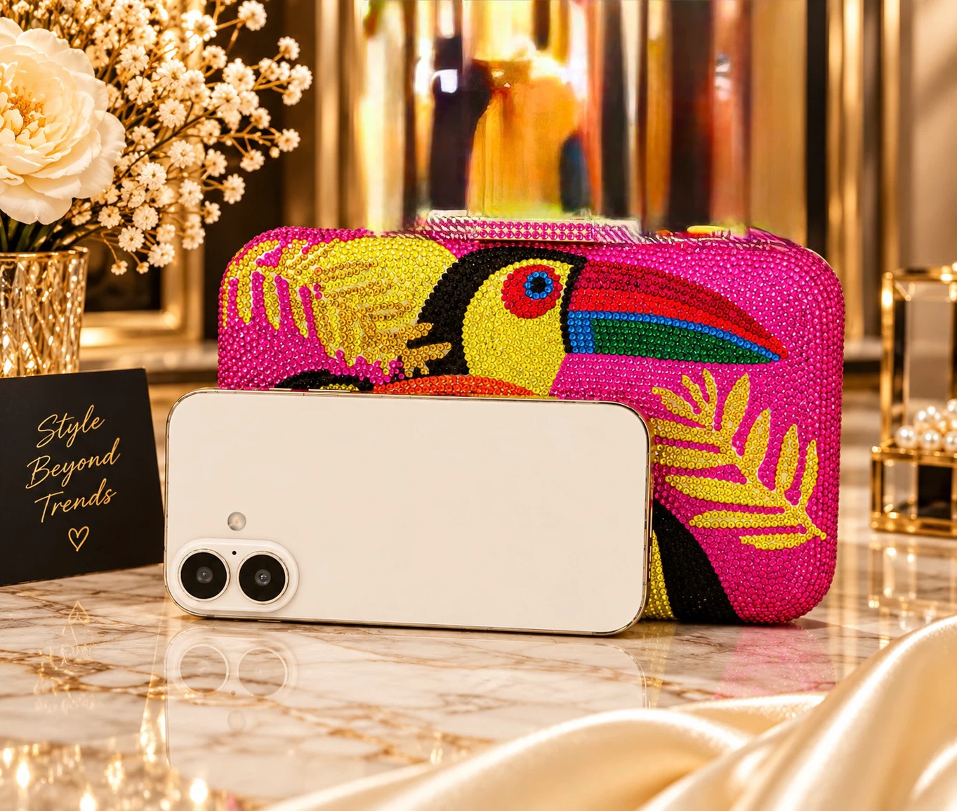 Rhinestone heavy work clutch - photo 2