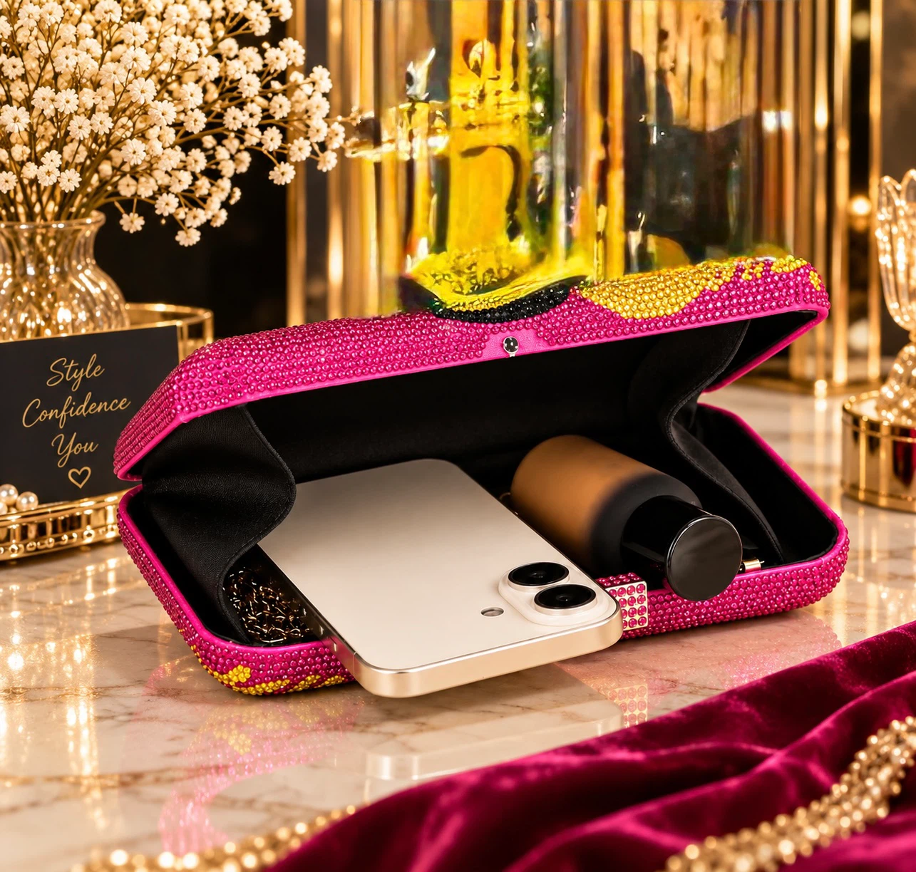Rhinestone heavy work clutch - photo 3