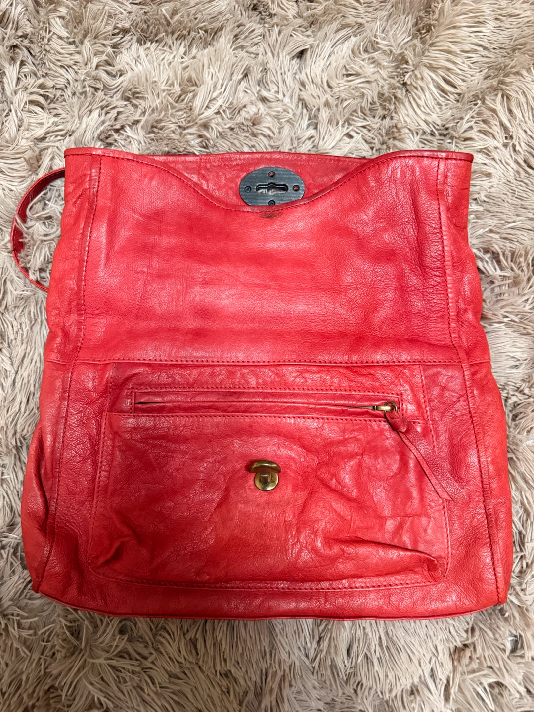 Aldo Red Leather Woven Shoulder Bag 🏈 - photo 2