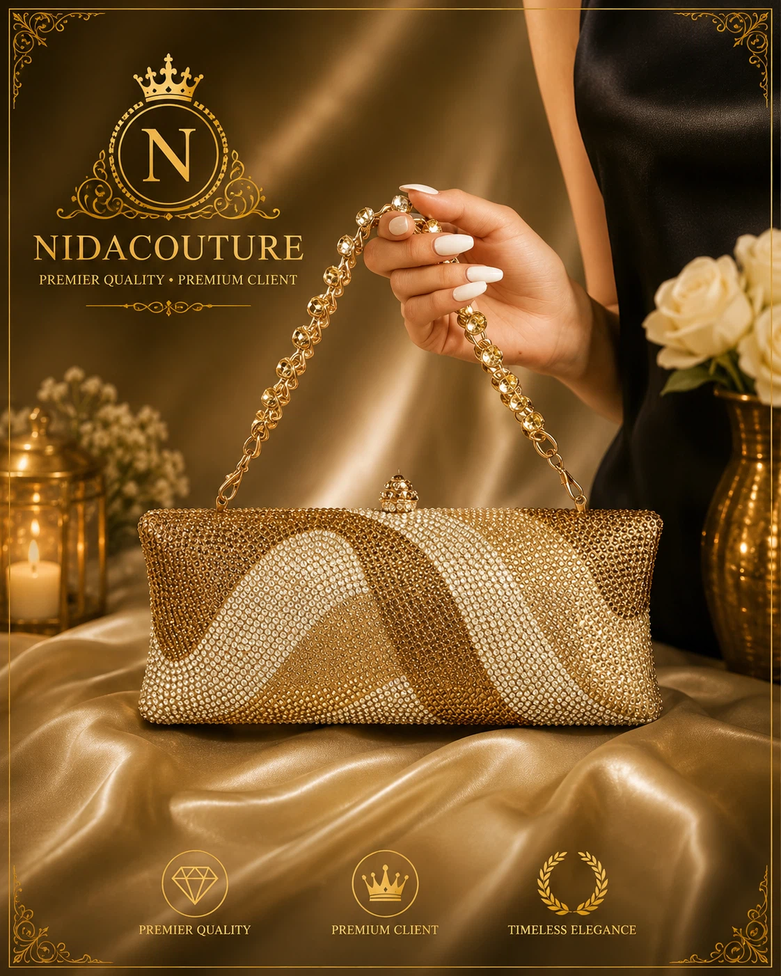 Stunning Rhine stones clutches - photo 3