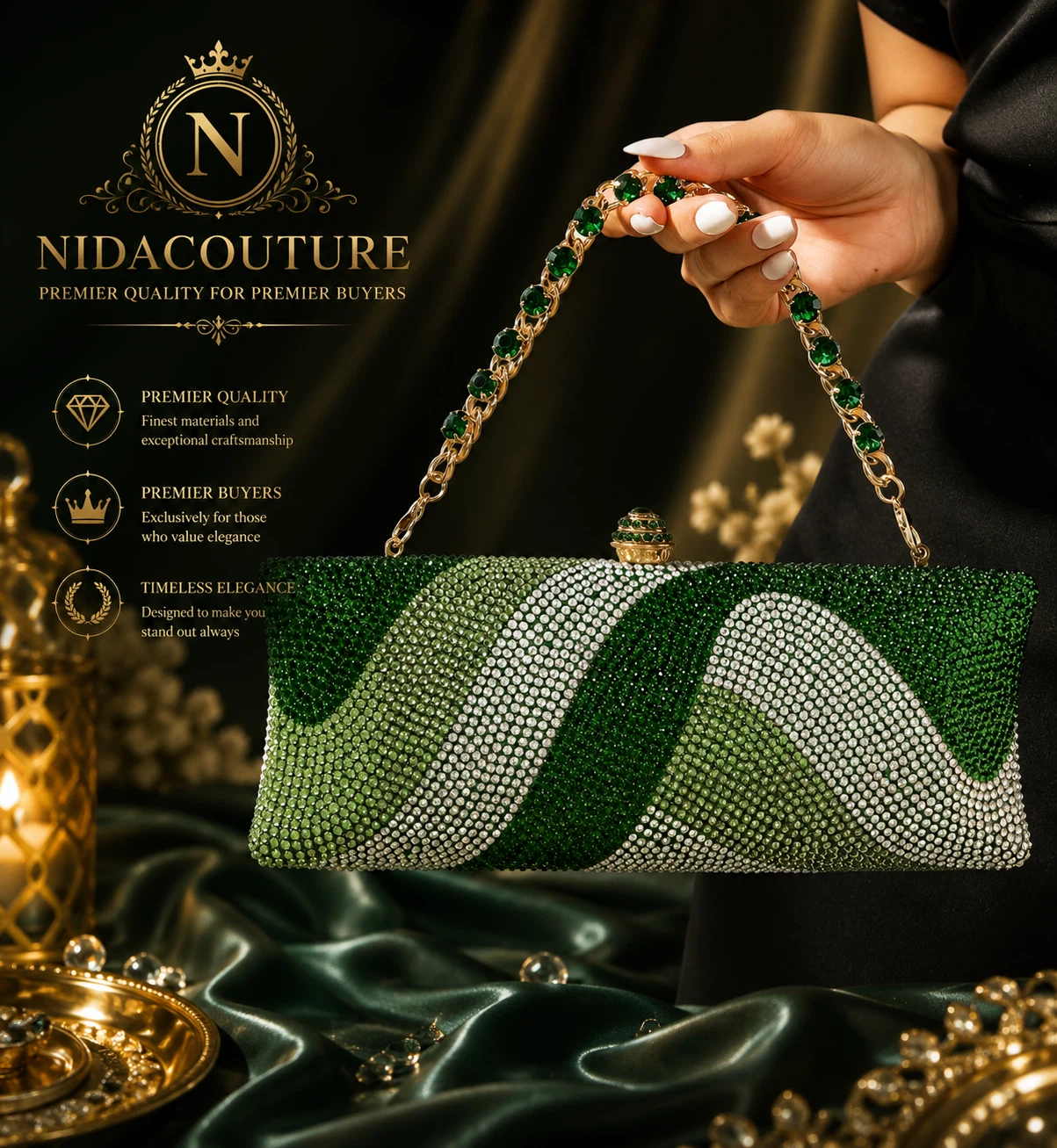 Stunning Rhine stones clutches - photo 5