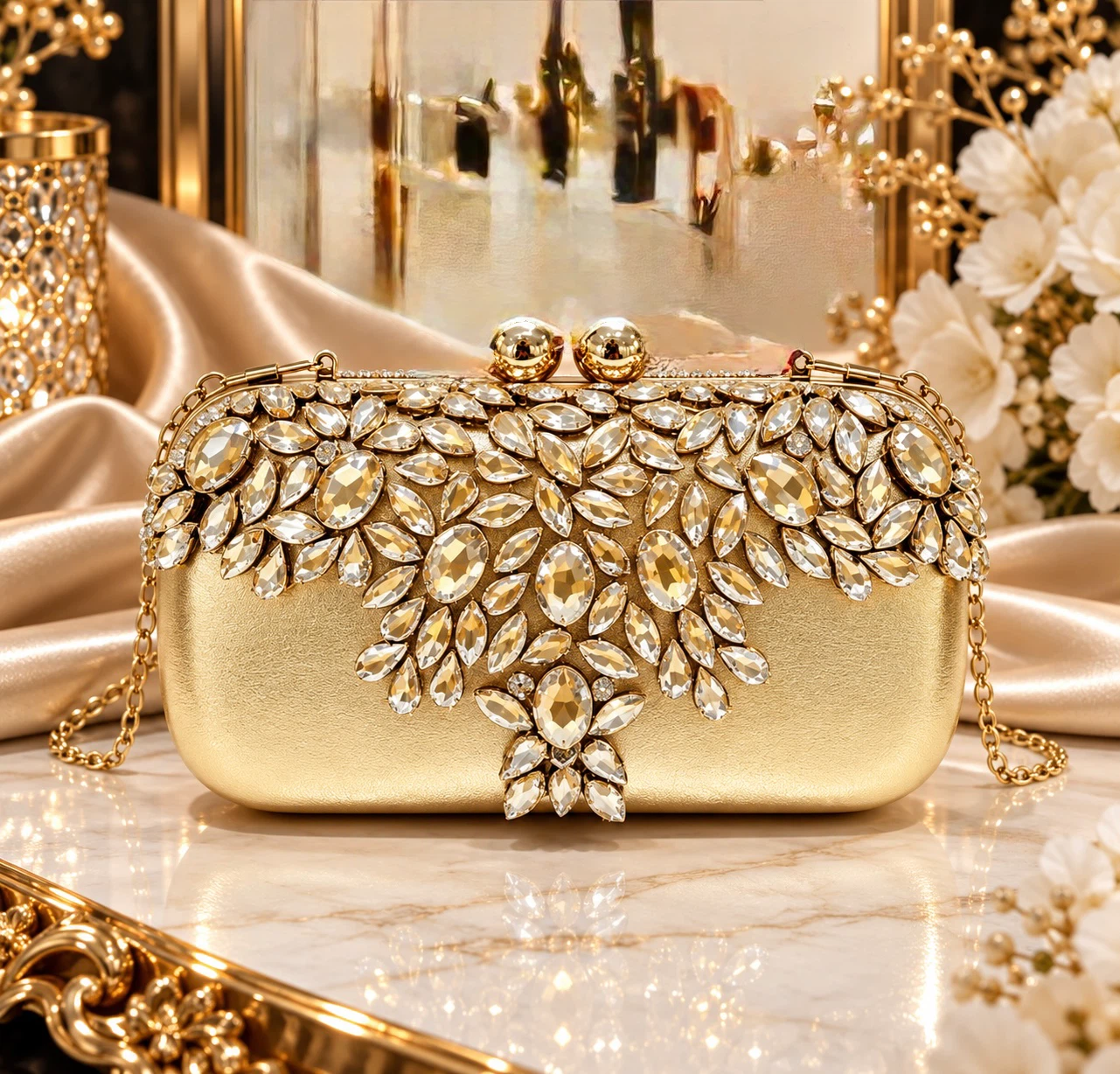 Gold clutch