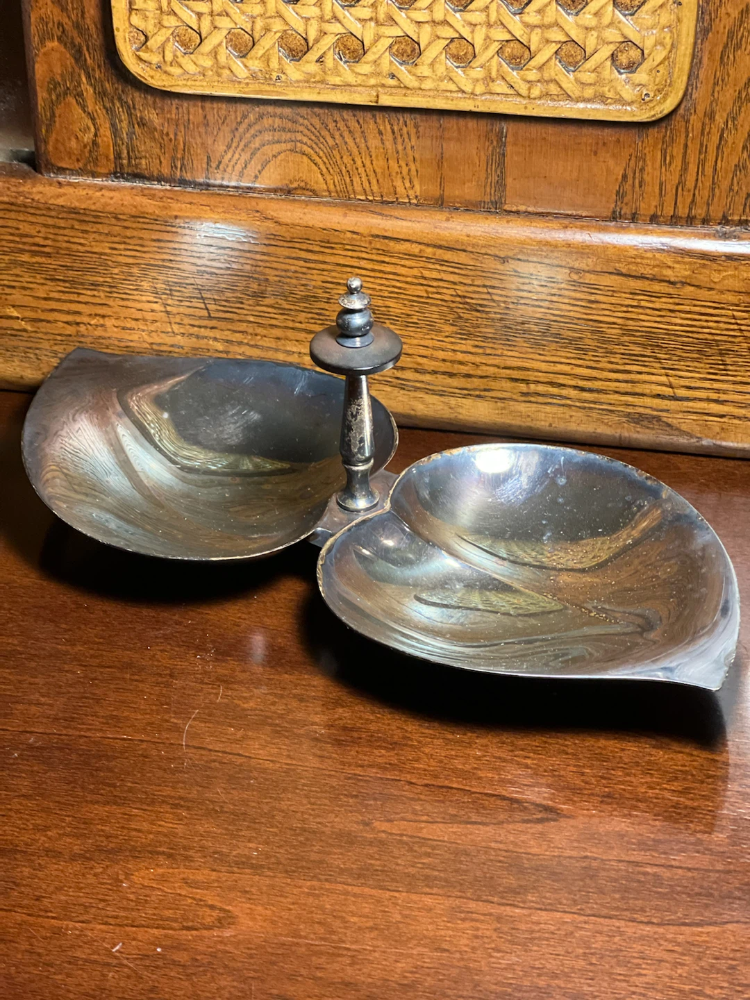 Vintage F.B. Rogers Silver-Plated Double Leaf Dish / Tray 🏈 - photo 3