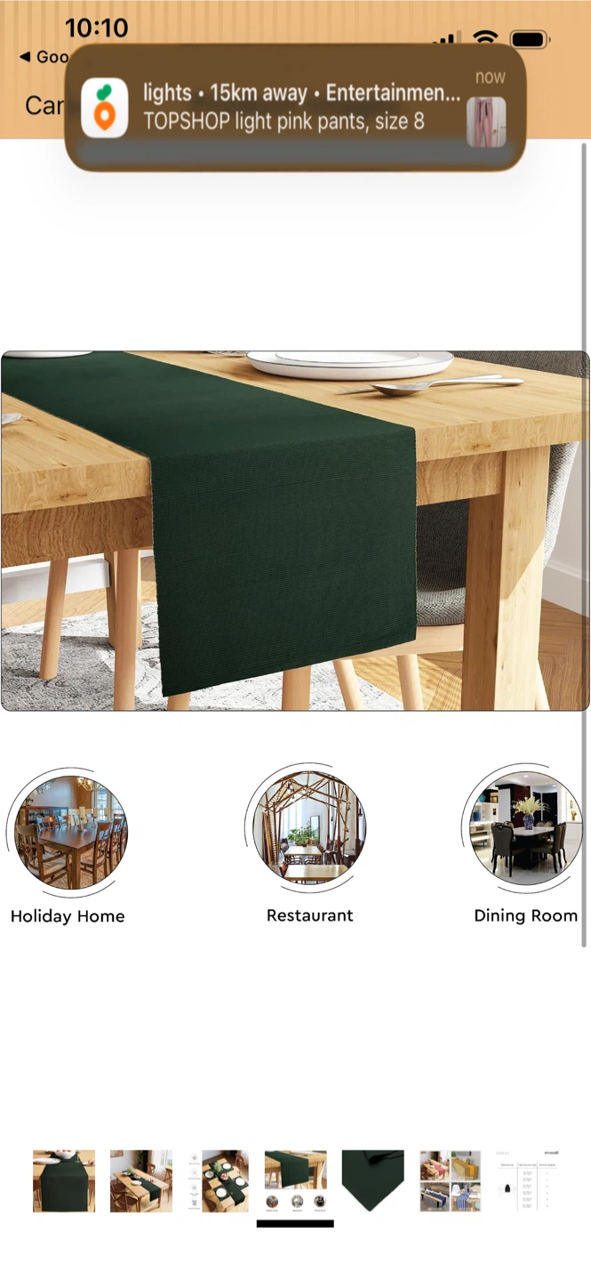 New-Rajrang Dark Green Ribbed Table Runner - photo 2
