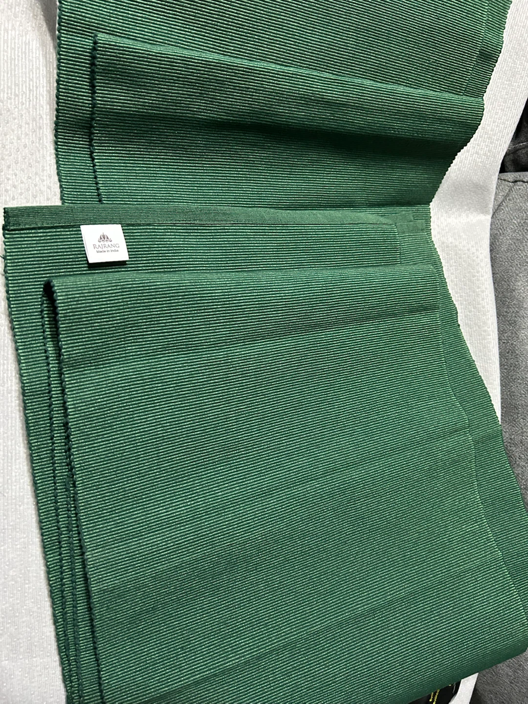 New-Rajrang Dark Green Ribbed Table Runner - photo 5
