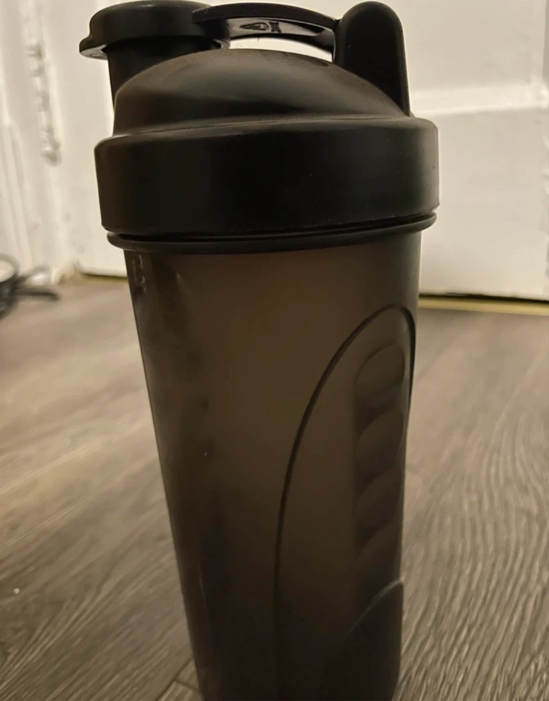 Black Plastic Protein Shaker Bottle 🏈