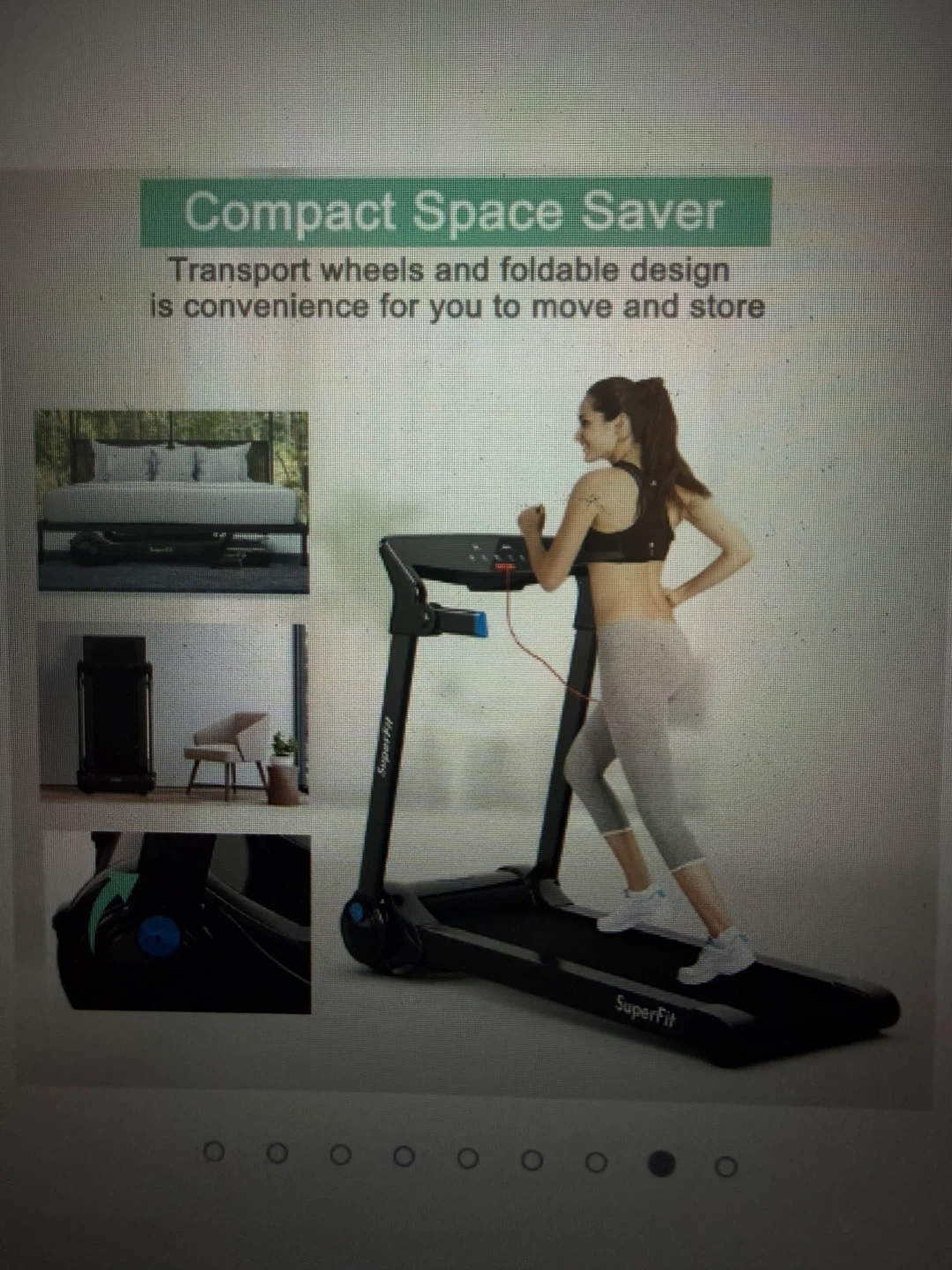 SuperFit Folding Treadmill 3 hp - photo 2
