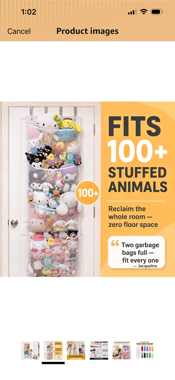 New-HoneYera Over-the-Door Stuffed Animal Toy Storage - photo 3