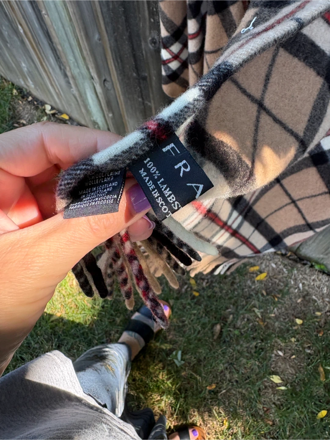 Frangi Plaid Fringe Poncho Cape - photo 5