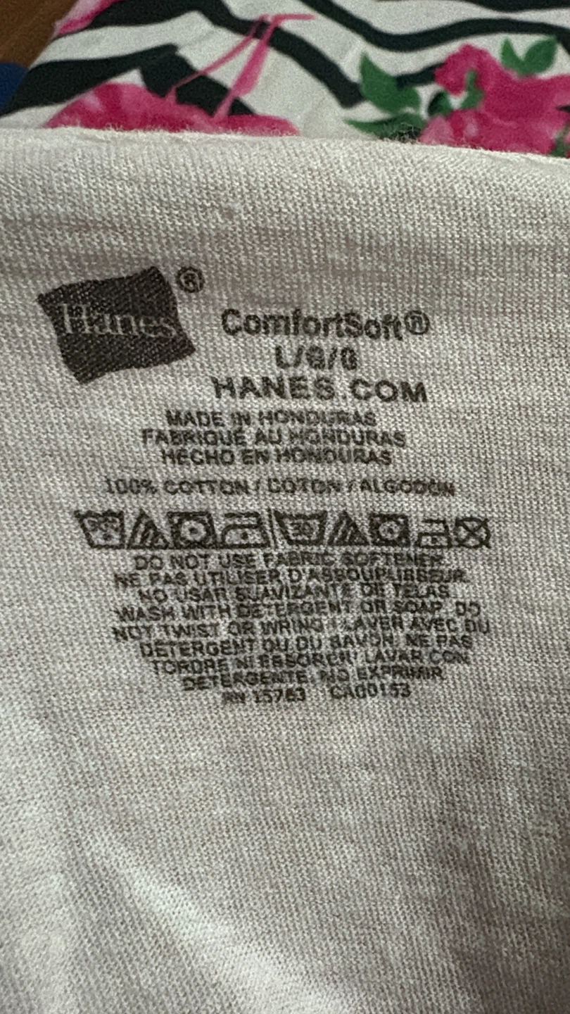🏈 Hanes ComfortSoft White T-Shirt Large - photo 2