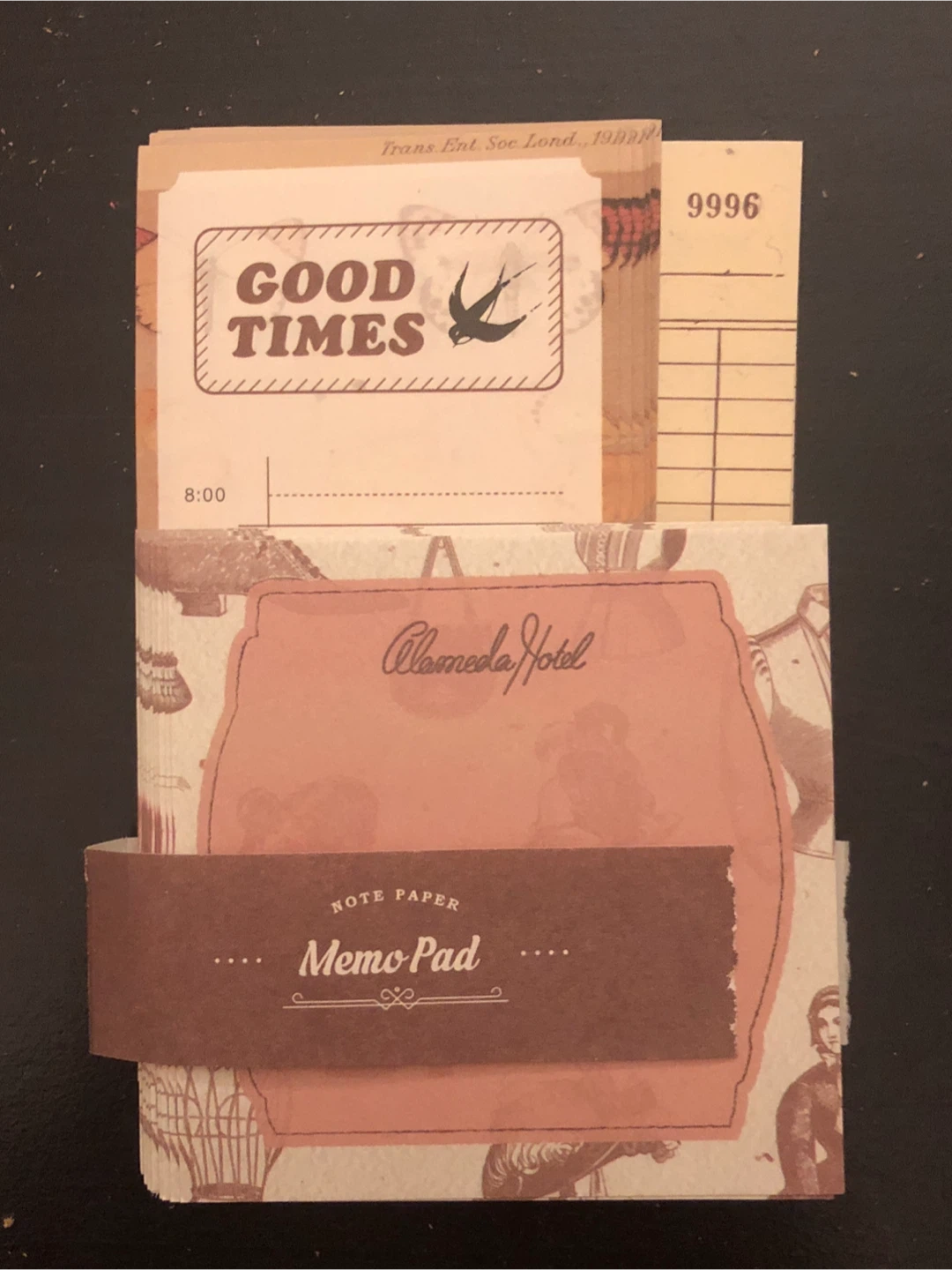 🏈Good Times & Alameda Hotel Memo Pad Set
