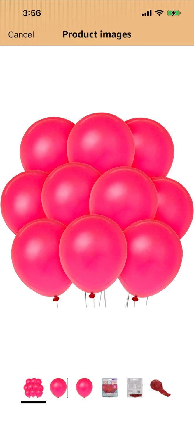 New- 100 pcs Pink Balloons 12-inch Pack