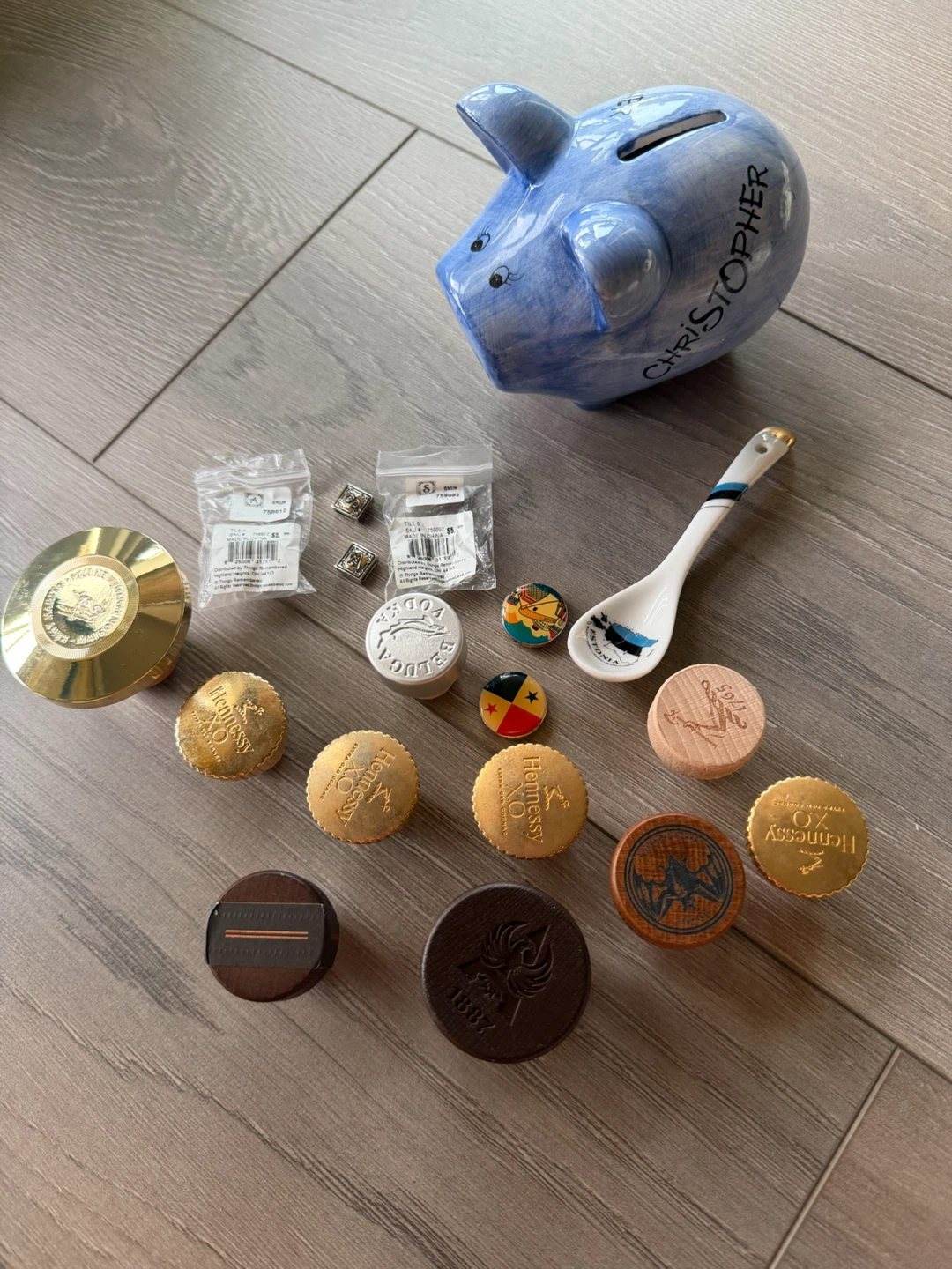 Collection of Assorted Hennessy XO Bottle Stoppers
