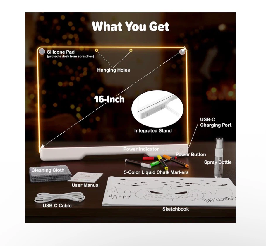 Brand new 16" Rechargeable LED Drawing Board - photo 4