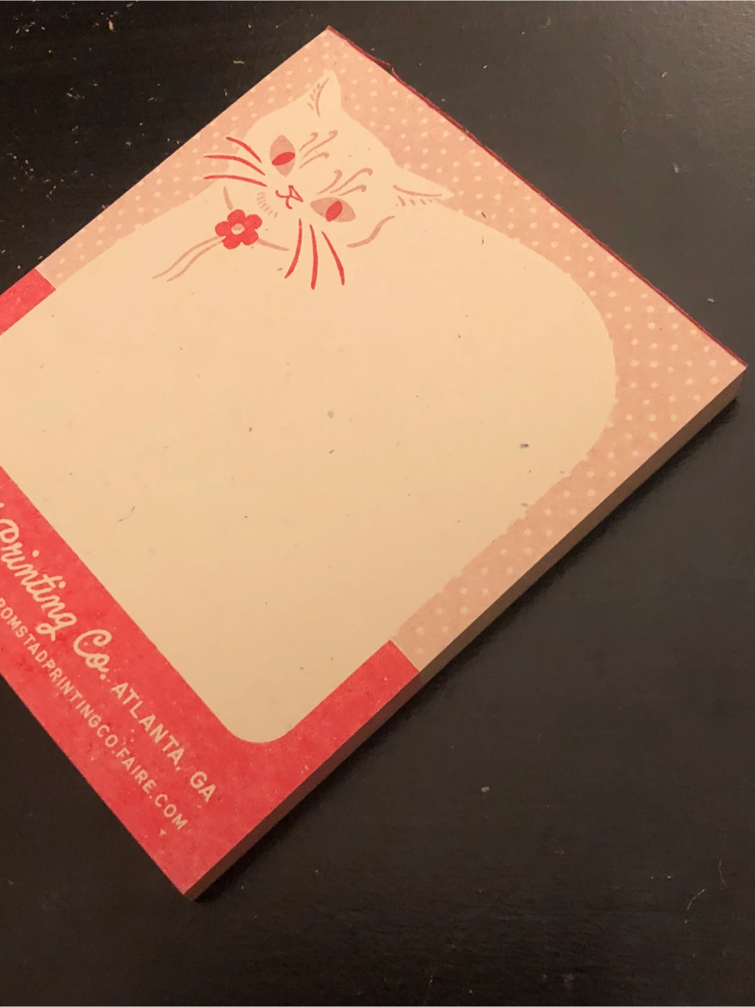 Bromstad Printing Co. Cat Notepad🏈 - photo 2