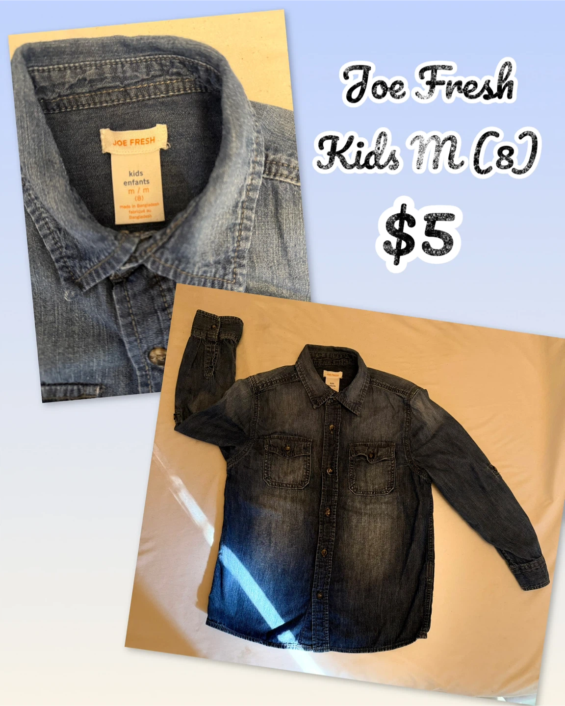 Joe Fresh Kids Denim long sleeve