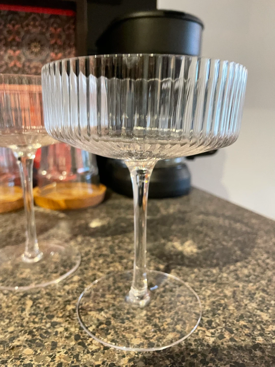 Set of 4 Ribbed Martini Glasses - photo 2