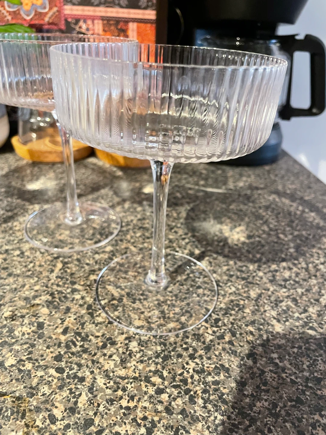 Set of 4 Ribbed Martini Glasses - photo 3