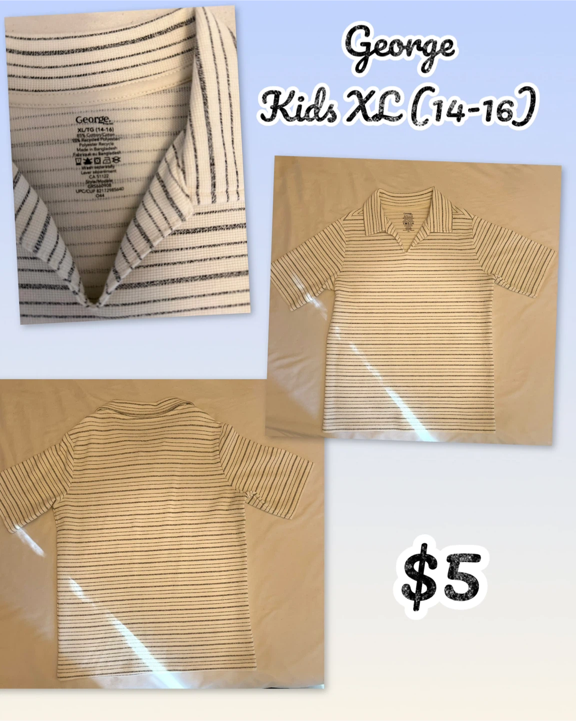 George Kids Striped Polo Shirt