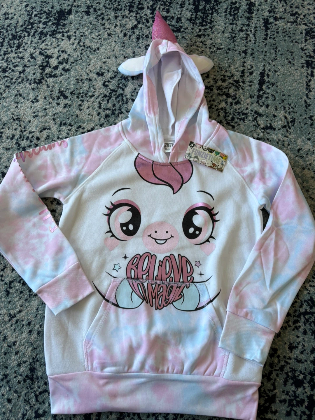 🏈 Funzietime Unicorn Hoodie Size M 10/12