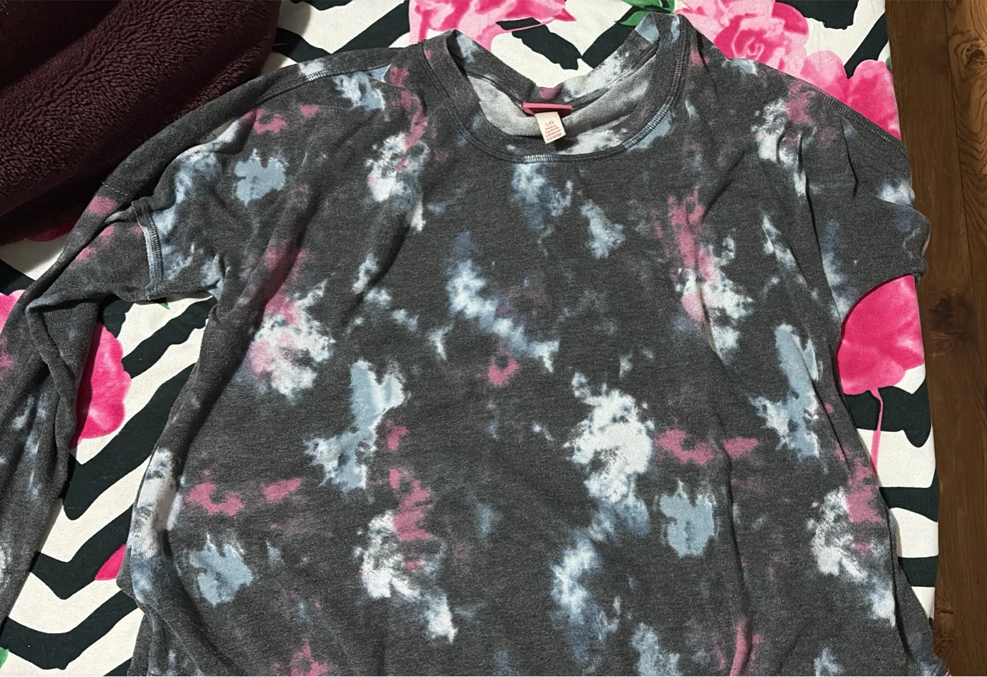 Paisley 🏈 Sky Maternity Tie-Dye Long Sleeve Top