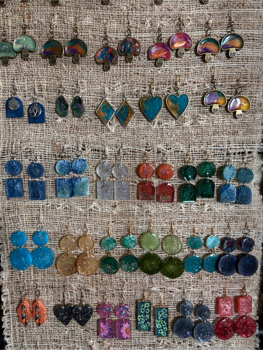 Handmade Resin Earrings 10.00