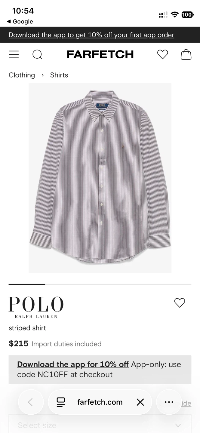 Polo Ralph Lauren Classic Fit Striped Shirt (L) $198 - photo 4