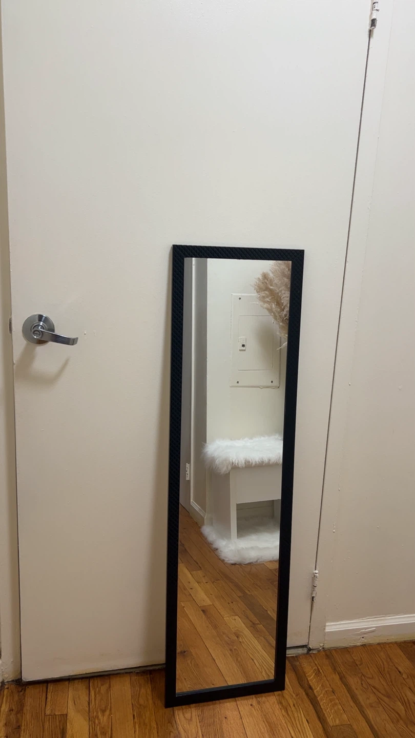 Black Full-Length Floor Mirror