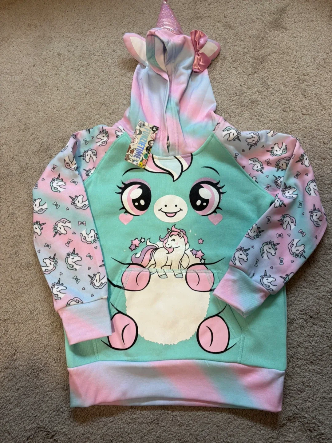 🏈 Funzietime Unicorn Hoodie S(7-8)