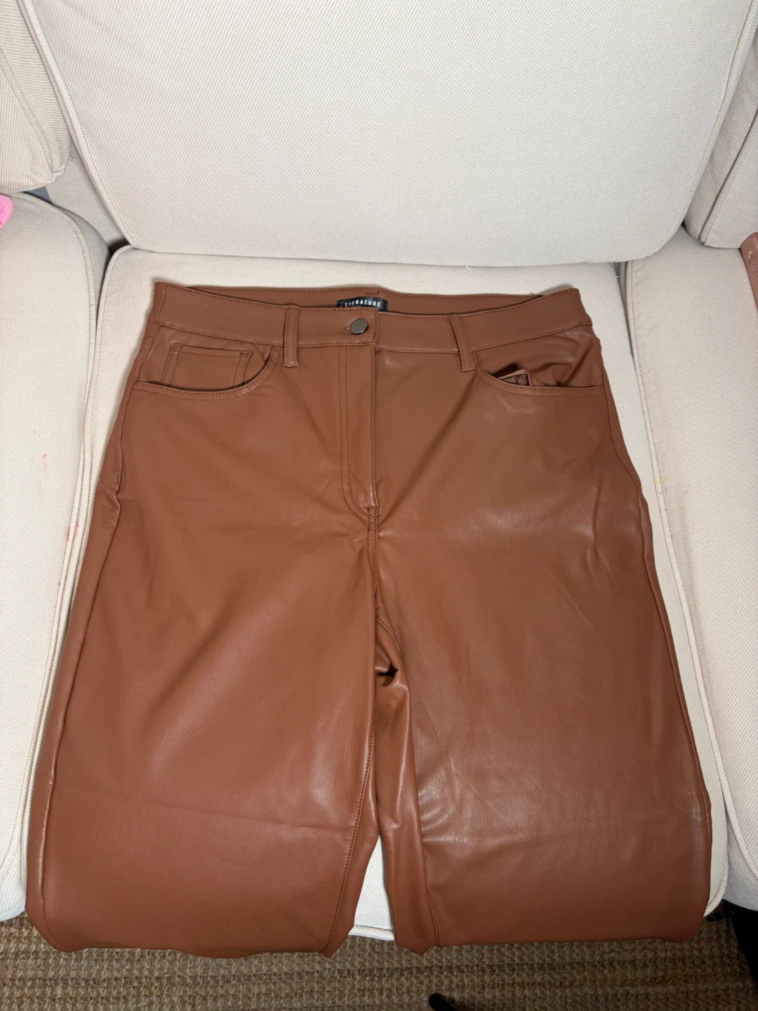 Reitmans Brown Faux Leather Pants