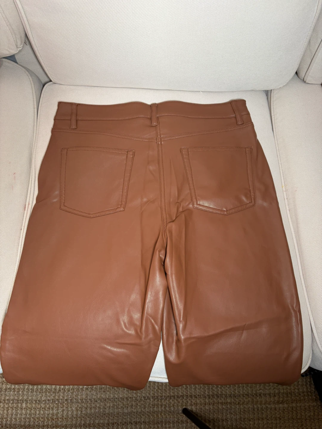Reitmans Brown Faux Leather Pants - photo 2