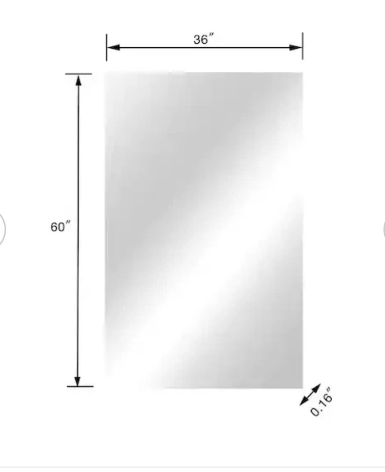 Frameless Wall Mount Mirrors (Two 36”x 60”) - photo 2