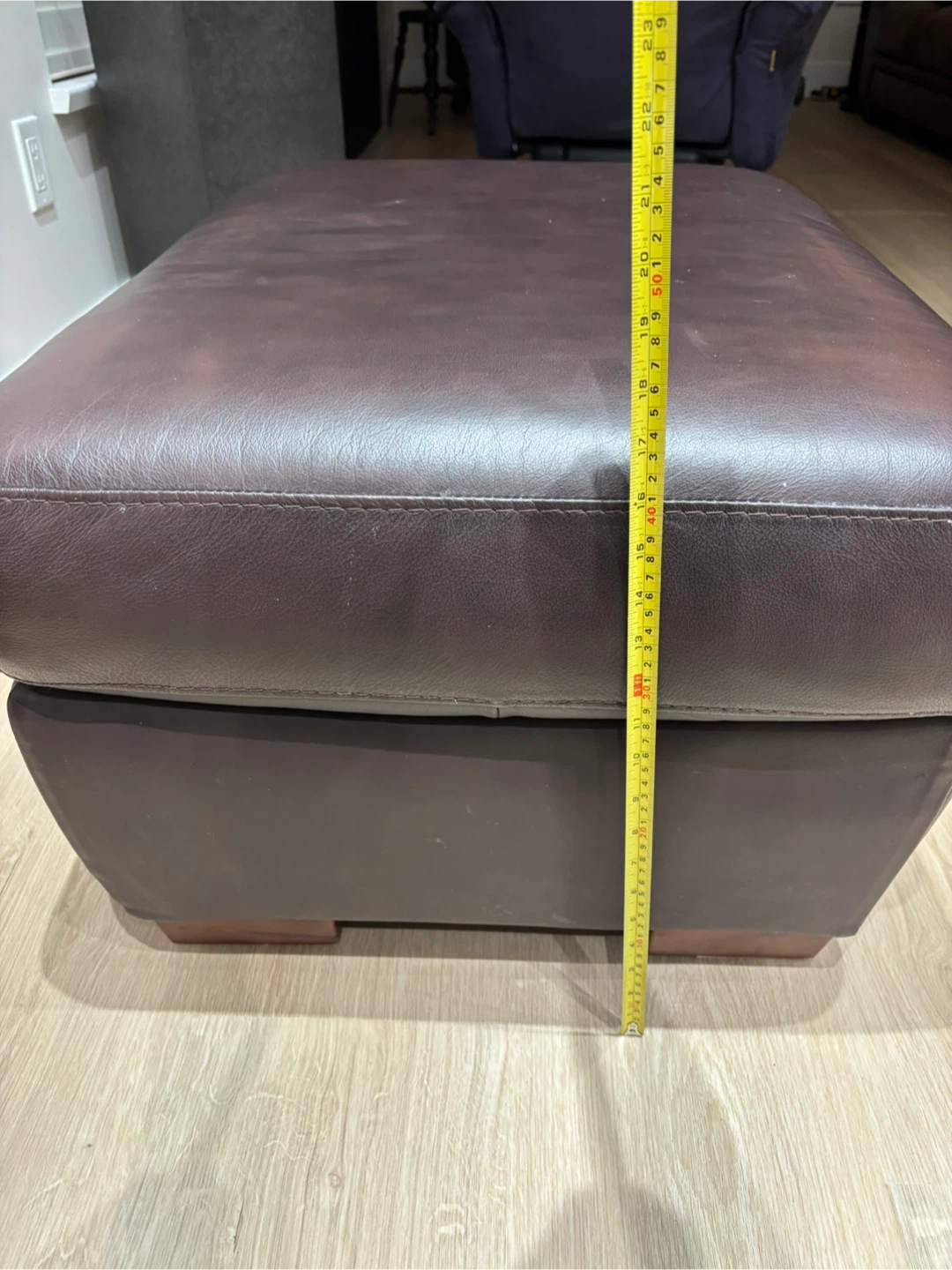 Dark brown ottoman - photo 2