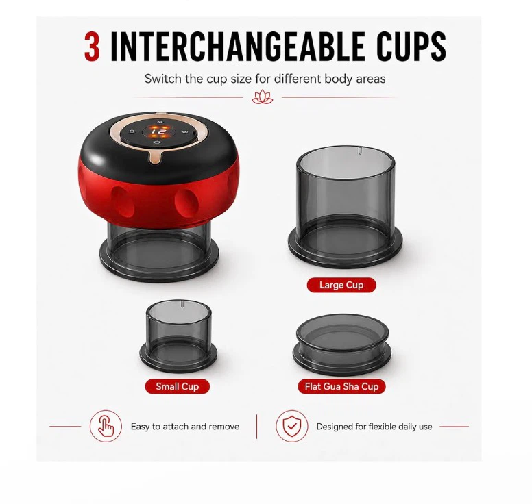 Brand new Electric Cupping Massager with Red Light & Heat - photo 4