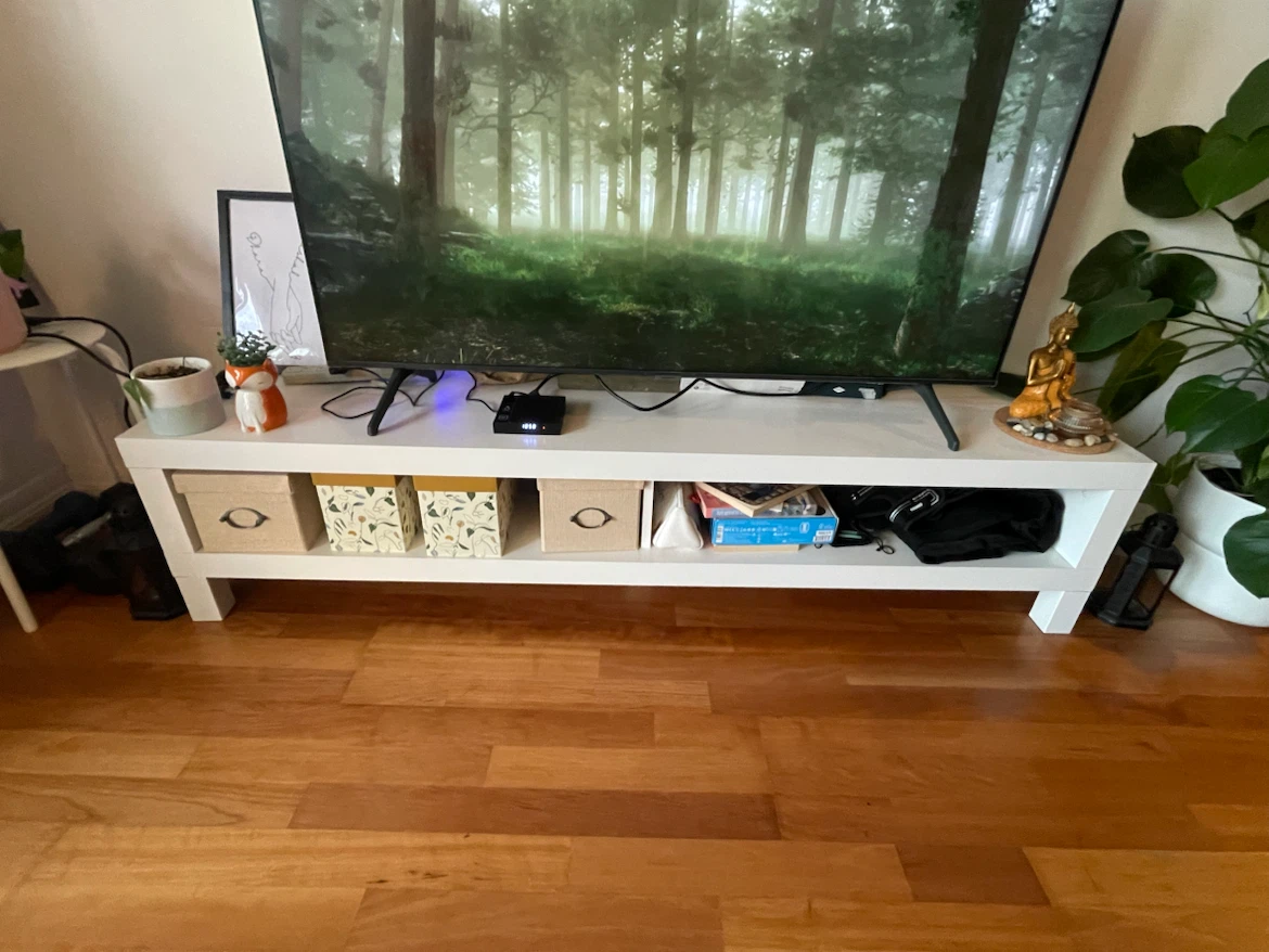 IKEA Lack White TV Bench - photo 2