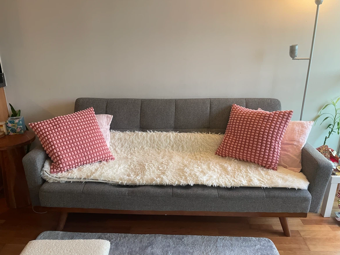 Grey Futon Sofa plus bed - photo 2