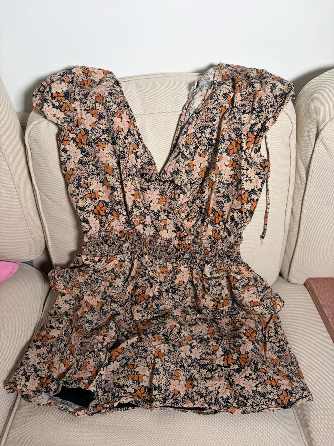 American Eagle Floral Print V-Neck Dress
