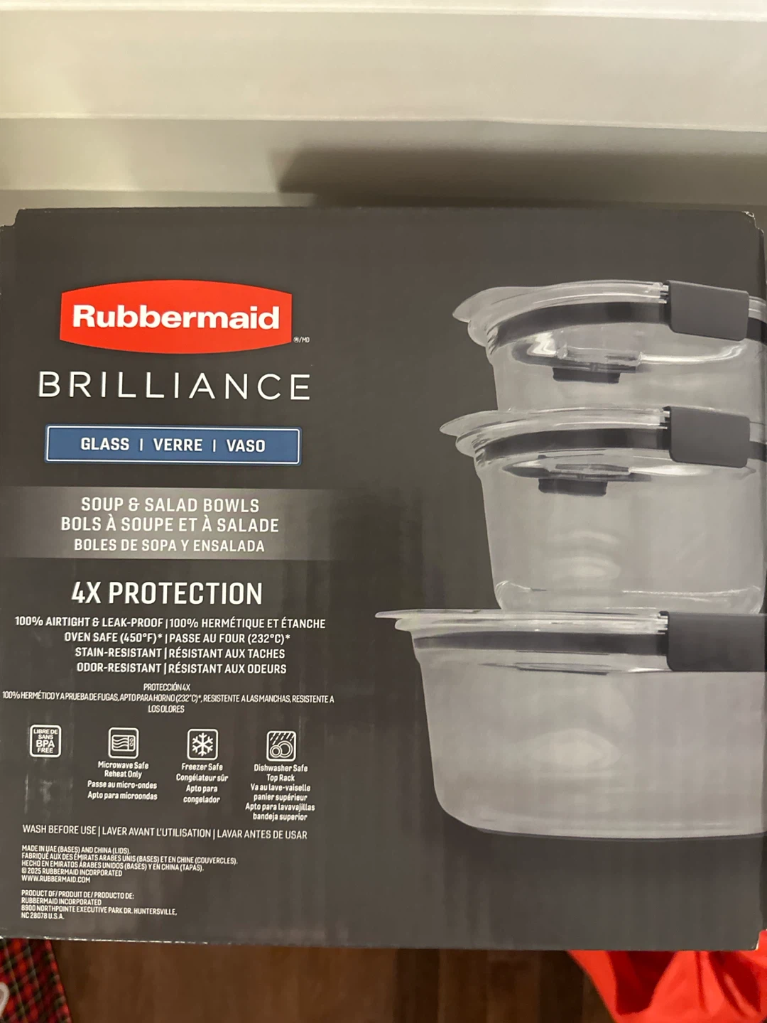 🏈 Rubbermaid Brillance glass container set - photo 5