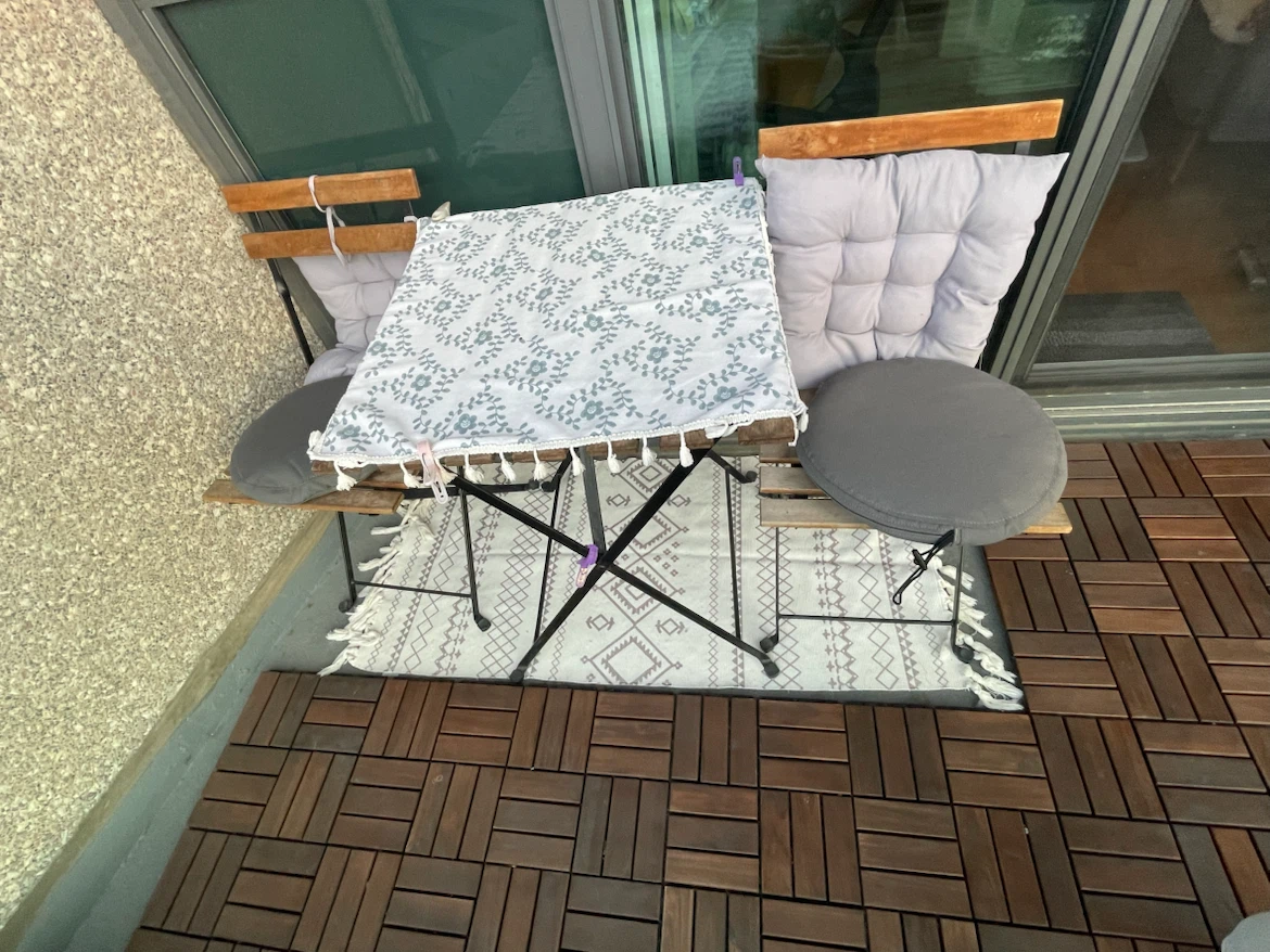 Folding Patio Set with Cushions