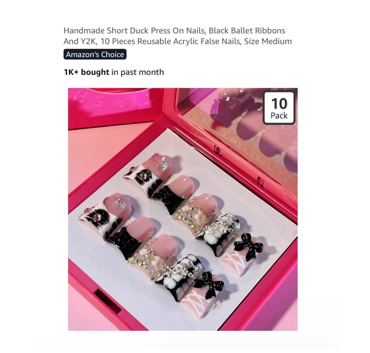 Brand new Handmade Short Duck Press On Nails