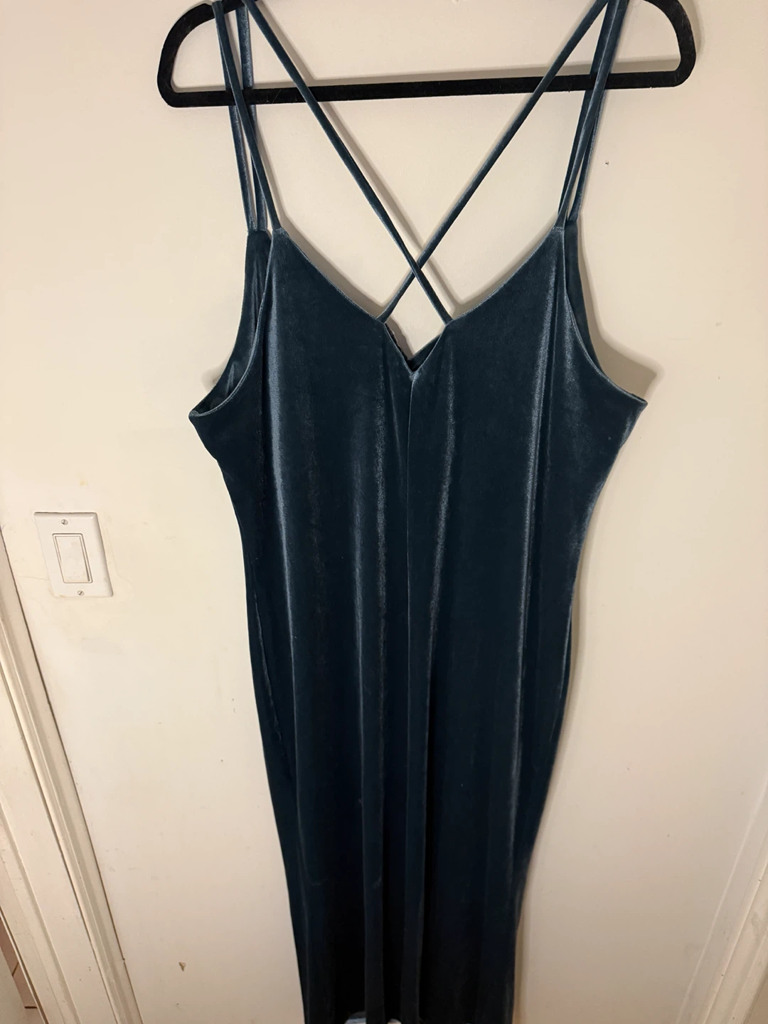 Elegant Blue Velvet Slip Dress (plus size) NWT - photo 3