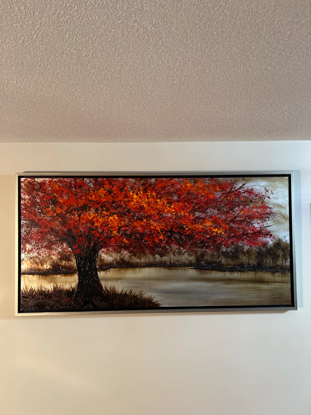 Large Textured Autumn Tree Wall Art