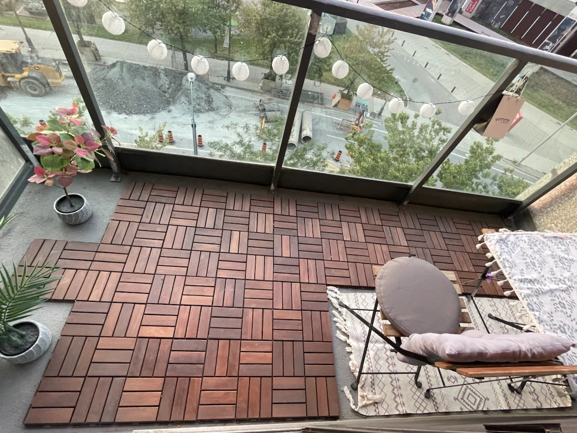 IKEA Runnen Wood Decking Tiles